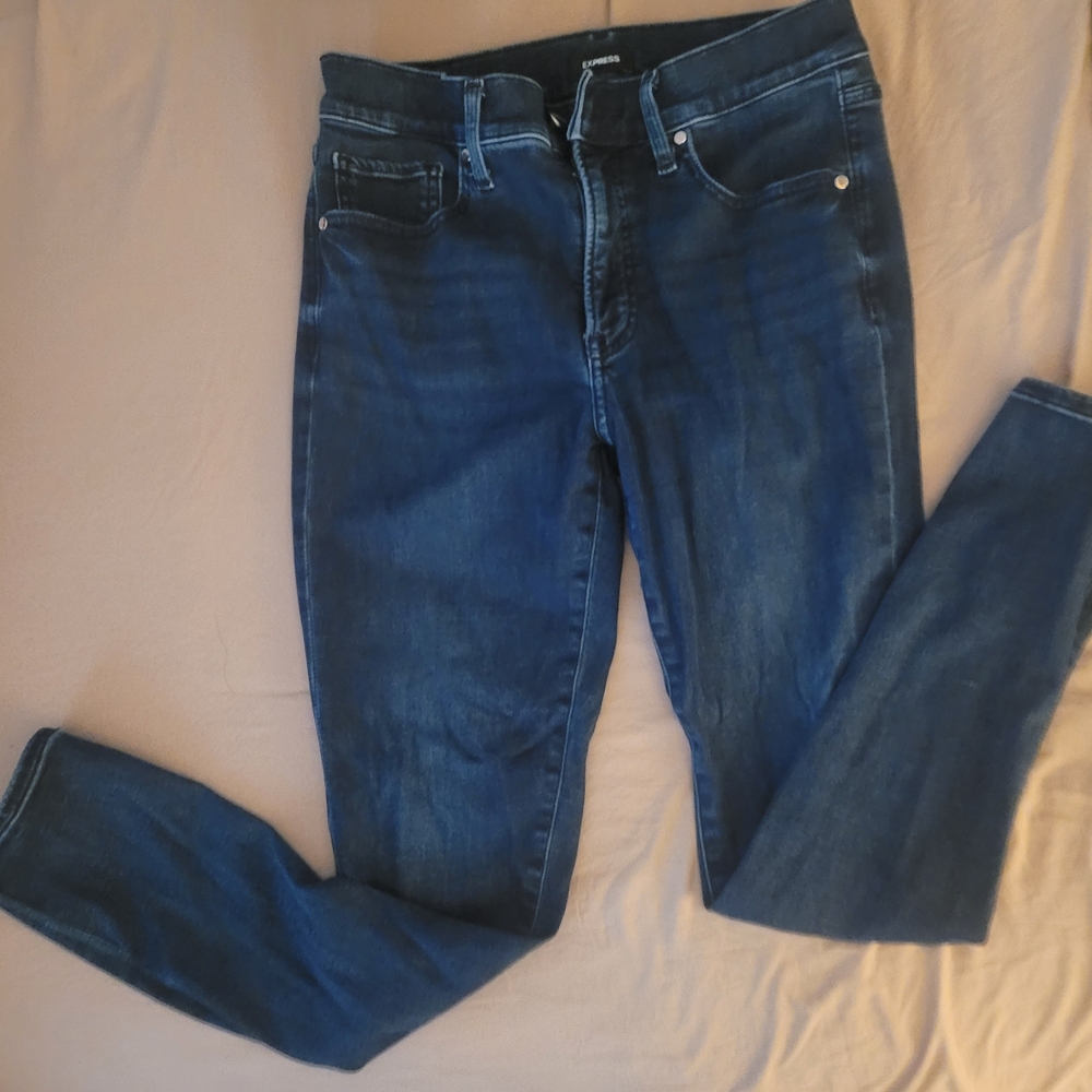 Express Dark Blue Skinny Jeans